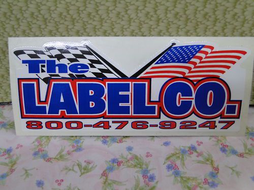 Sticker, racing, race car, the label co.