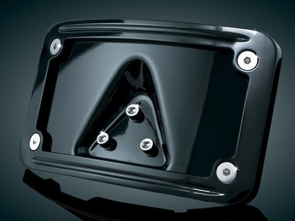 Kuryakyn curved laydown license plate mount w/ frame black honda vtx1300t 08-09