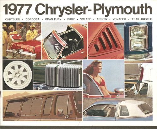 1977 chrysler- plymouth sales booklet, specs, color photos