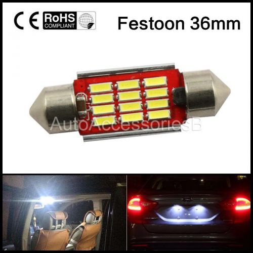 2pcs 36mm 4014 12 led light canbus error free interior festoon doom lamp bulb