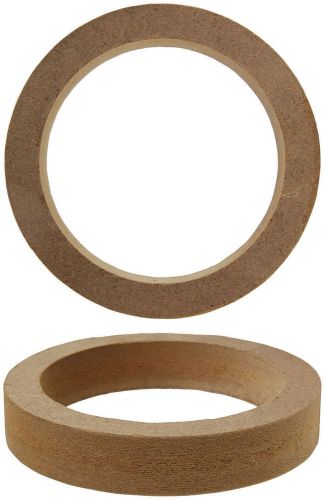 Pair (2) mdf 3/4&#034; thick 5.25&#034; speaker mounting spacer fiberglassing rings 5.25in