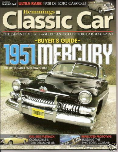 1951 mercury 1968 delmont  1938 desoto 1960 edsel repli