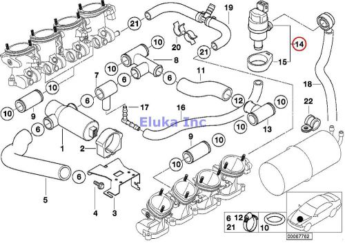 Bmw genuine idle regular valve/fuel tank vent valve fuel tank breather valve e52