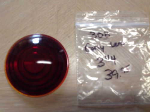 Lqqk!  rare! vintage red glass tail lamp light lens #308 3-1/4&#034;