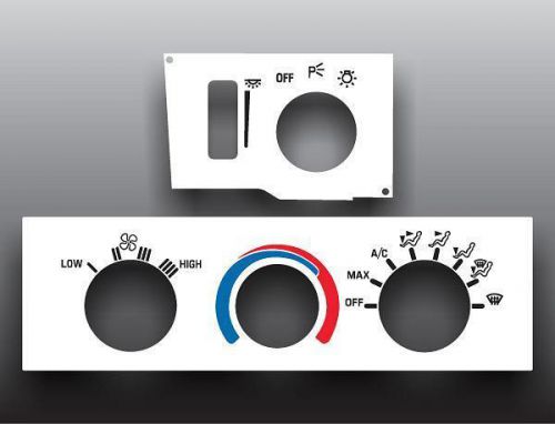 1993-2002 pontiac firebird no defrost white heater control switch overlay hvac