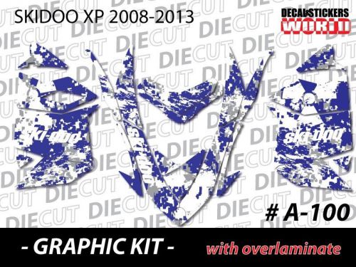 Ski-doo xp mxz snowmobile sled wrap graphics sticker decal kit 2008-2013 a-100