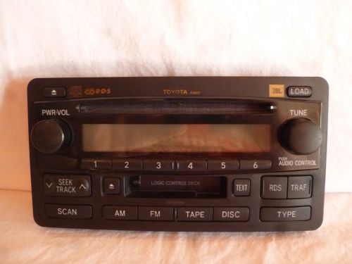 03 04 toyota sequoia jbl radio 6 cd cassette a56829 face plate jc040815