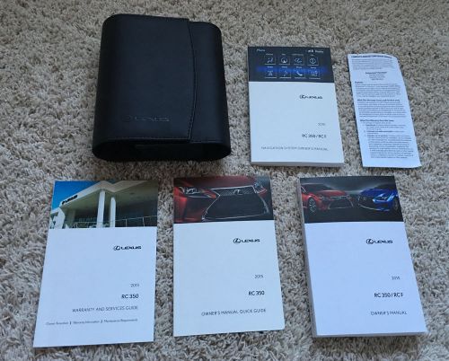 2015 15 lexus rc350 rc 350 rcf complete oem owner&#039;s manual +navigation + case