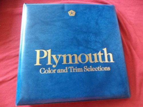 1982 plymouth color and trim selector  dealer guide book original dealer books