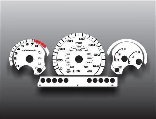 2002-2005 honda pilot dash instrument cluster white face gauges