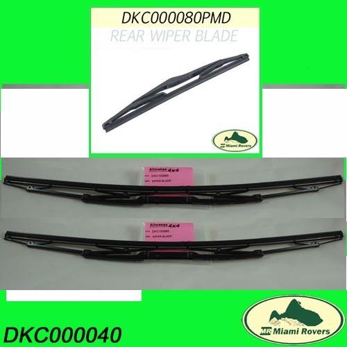 Land rover front & rear wiper blade set range 03-12 dkc000040 dkc000080pmd allm