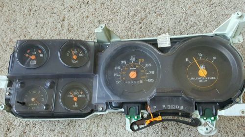 1973-87 chevrolet chevy gmc instrument cluster w/clock