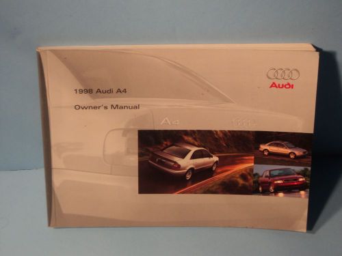 98 1998 audi a4 owners manual