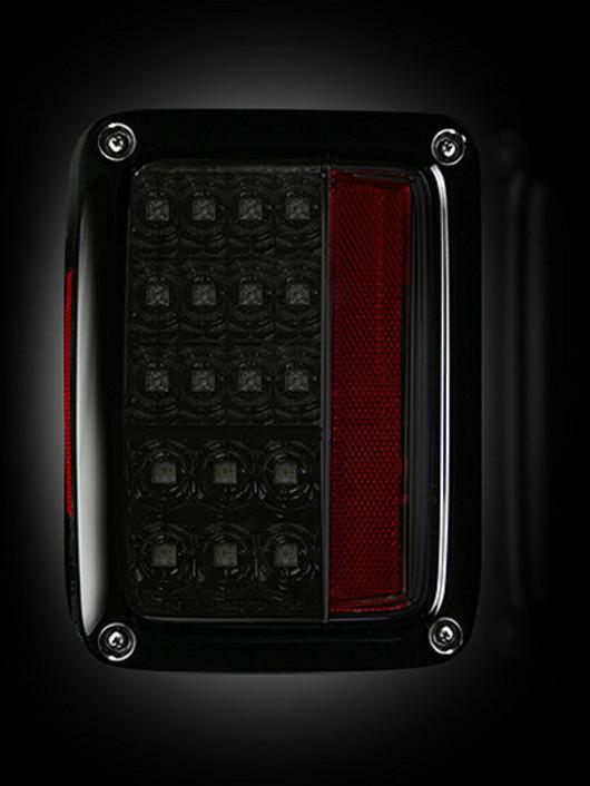 Recon led tail lights - smoked (jeep wrangler 2007-2013) # 264234bk