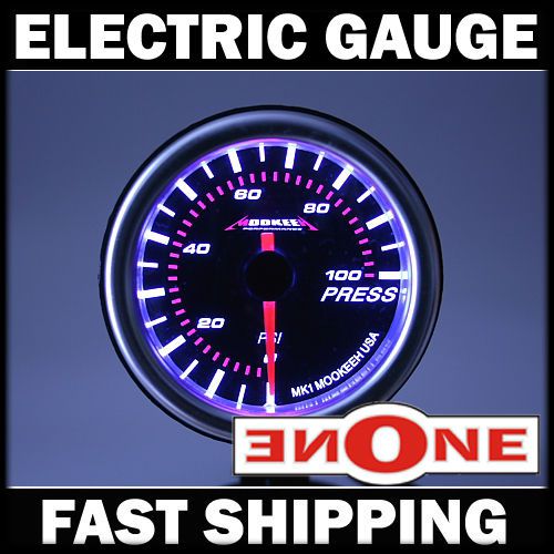 52mm mookeeh mk1 electric fuel pressure press 100 psi gauge