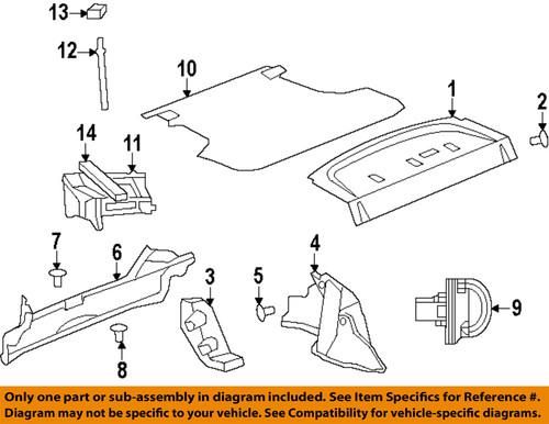 Mopar oem xr68dx9ak interior-rear-package tray trim