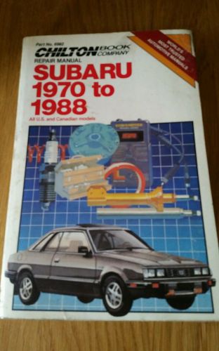 Chilton&#039;s  repair  manual subaru 1970 to 1988