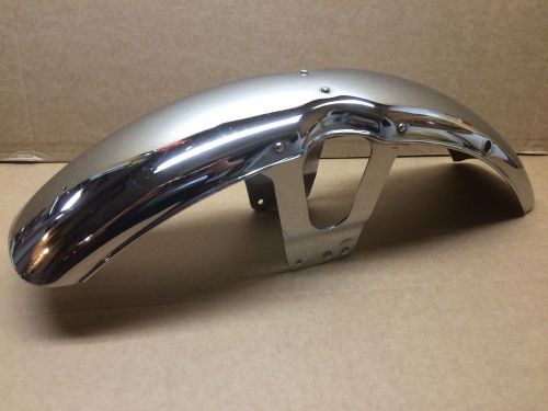 Front fender 1969 honda cb350 cl350 k1 w/reflector holes - chrome in nice shape!