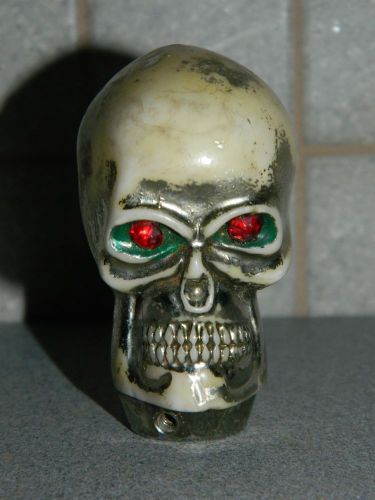 Vtg skull skeleton side shift knob hot rat rod car auto motorcycle fink harley