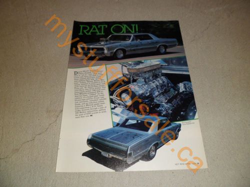 1965 pontiac gto g.t.o. #2 article / ad