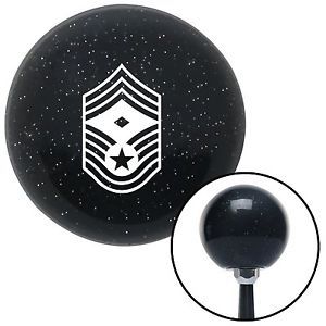 White chief master sergeant first sergeant black metal flake shift knob m16x1.5