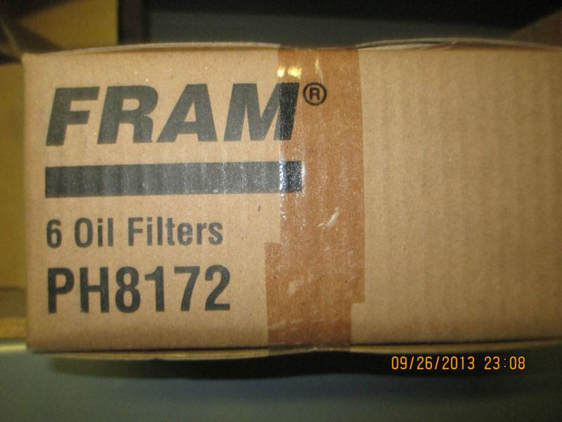 Box of (6) fram quality ph8172 spin on oil filters  fit renault,lotus, kohler 