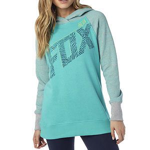 Fox racing definite womens pull over hoody splash/green