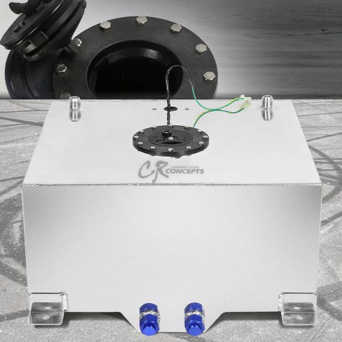 15 gallon lightweight polished aluminum gas fuel cell tank+level sender+foam