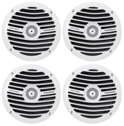 (4) rockford fosgate prime rm1652 6.5&#034; 300w marine/boat speakers white 4-ohm