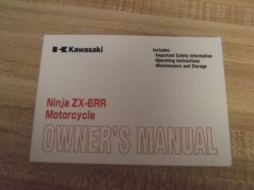 2006 kawasaki zx600n owner&#039;s manual book owner ninja 600 zx-6rr zx6