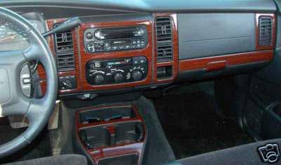 Dodge dakota slt sxt interior wood dash trim kit set 4 door 2001 2002 2003 2004