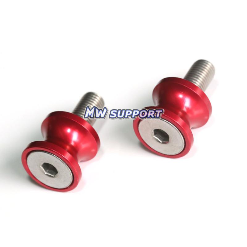 Red triumph street triple 675 2006-2010 06 07 08 09 10 billet swingarm spools