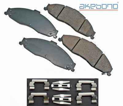 Akebono act749 brake pad or shoe, front-proact ultra premium ceramic pads