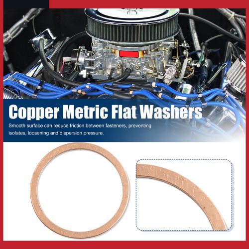 Universal 32mm inner dia car copper washers flat sealing gasket rings pack of 10