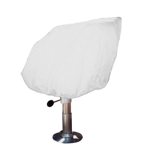 Taylor made helm/bucket/fixed back boat seat cover - vinyl white