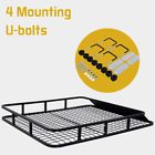 Tangzon 123 x 102 x 14cm roof rack basket, universal steel rooftop cargo carrier