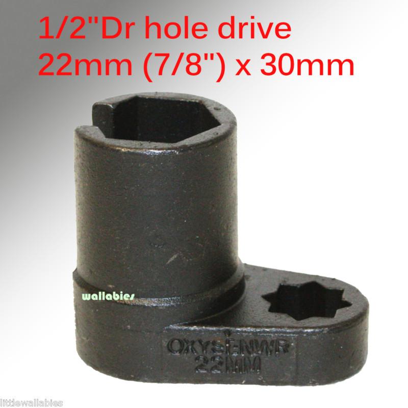 1/2"dr o2 oxygen sensor offset socket vacuum switch flare nut crowfoot wrench