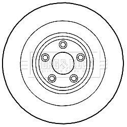 Brake disc single vented fits jaguar xk x150 5.0 rear left 09 to 14 350mm b&amp;b