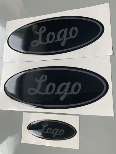 Custom for ford edge 2020 gel badge overlay full set black /grey