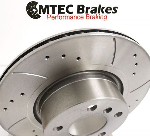 Volvo s60 2.0 t5 19- front drilled grooved brake discs &amp; mtec pads 345mm