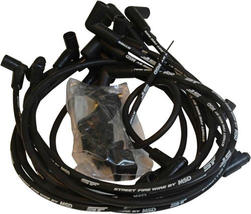 Msd 5554 street fire spark plug wire set, black