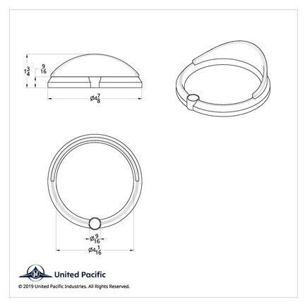 United pacific 40627 gauge bezel speed/tachometer gauge cover for freightliner