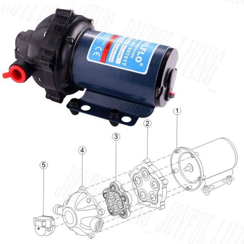 12v water pump kit 5.3gpm 70psi high pressure wash-down deck caravan boat set