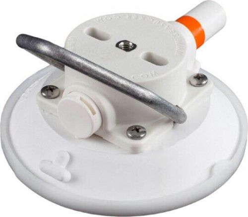 114 mm seasucker white vacuum mount with stainless handle - ideal tie-off point