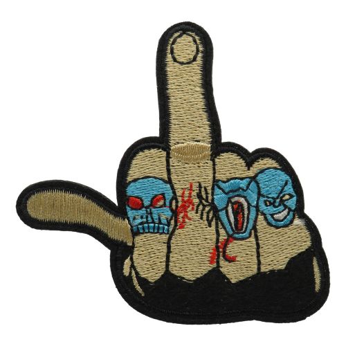 Patch patch middle finger ironing patch biker patch punk rocker patch-