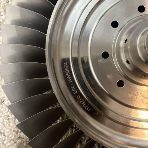 Titanium jet engine rotor wheel disk 9” diameter  turbine wall art man cave