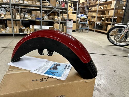 Harley-davidson “billiard red/black” touring model front fender