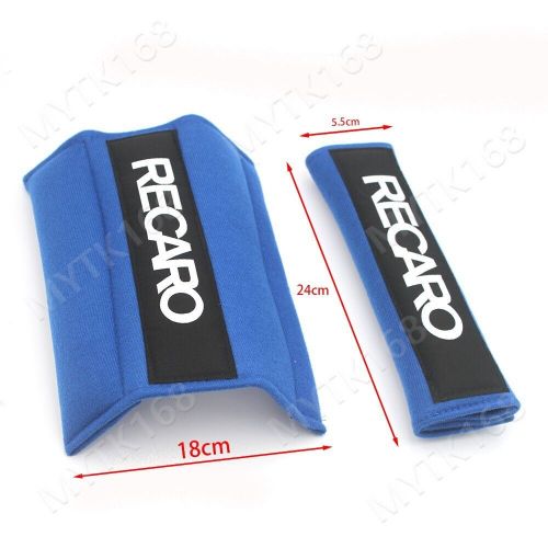 Recaro car racing seat belt pads cotton shoulder strap cushion cover 2pcs/set-bk