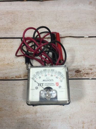 Itt general controls 0-4787p-1 dc  millivolt meter with carrying case meter tool