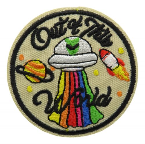 Ufo with alien patch ironing patch space cosmic space patch-